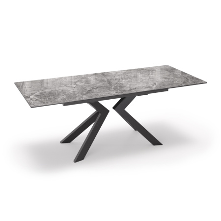 Стол PAUL 140 Grigio Ceramic Lux BK (серый глянец) PAUL 140